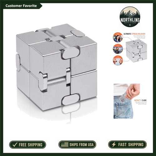 Metal infinity fidget cube - metal,