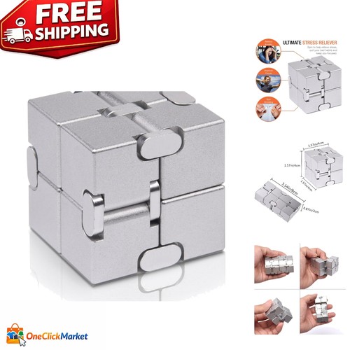 Metal fidget cube - metal, infinity