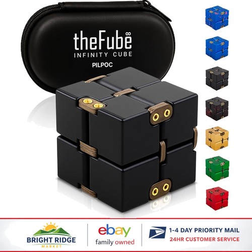 Aluminum infinity cube fidget - infinity,
